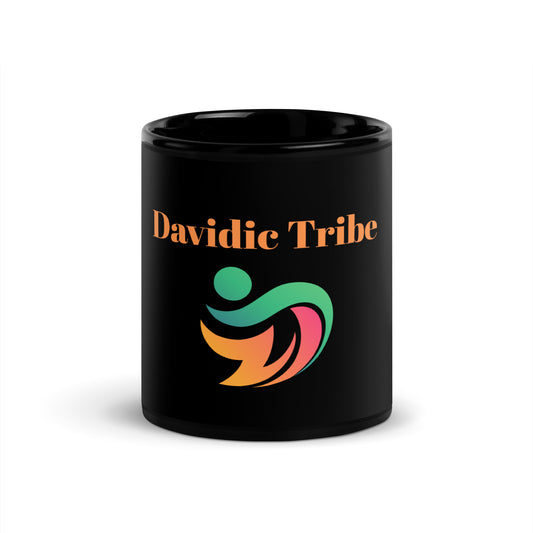 Davidic Tribe Black Glossy Mug
